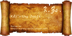 Kürthy Zsolt névjegykártya